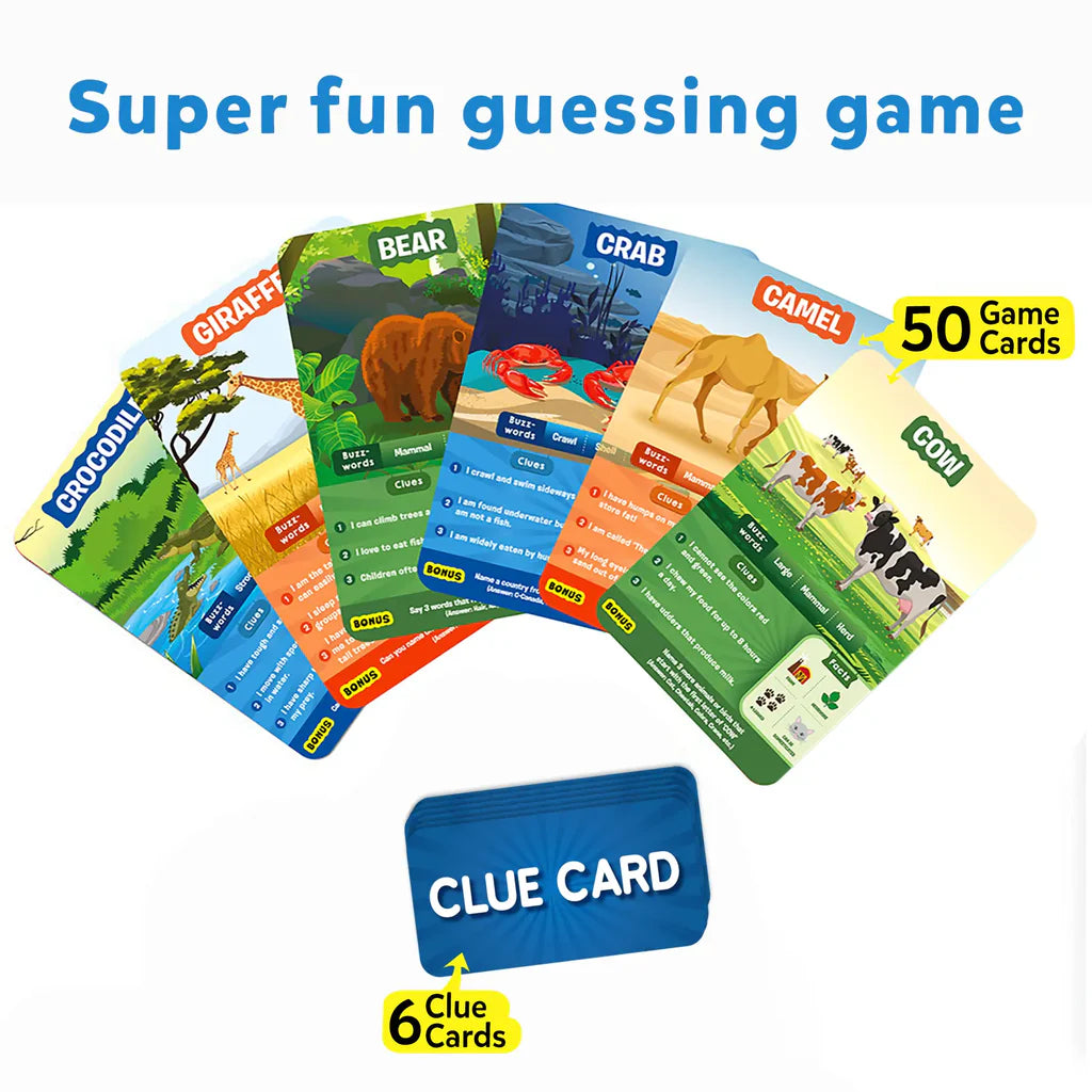 SKILLMATICS Guess in 10 Animal Kingdom Trivia card game (ages 6+)