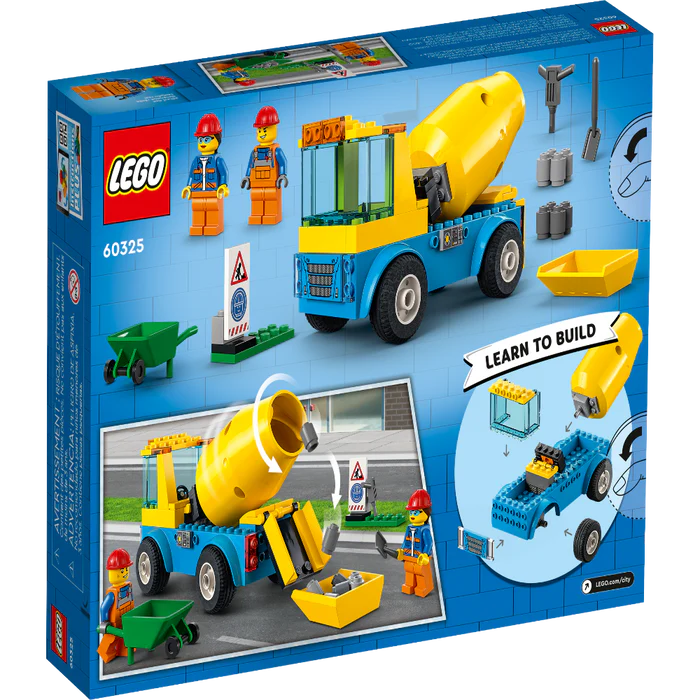 LEGO 60325 City Cement Mixer Truck.