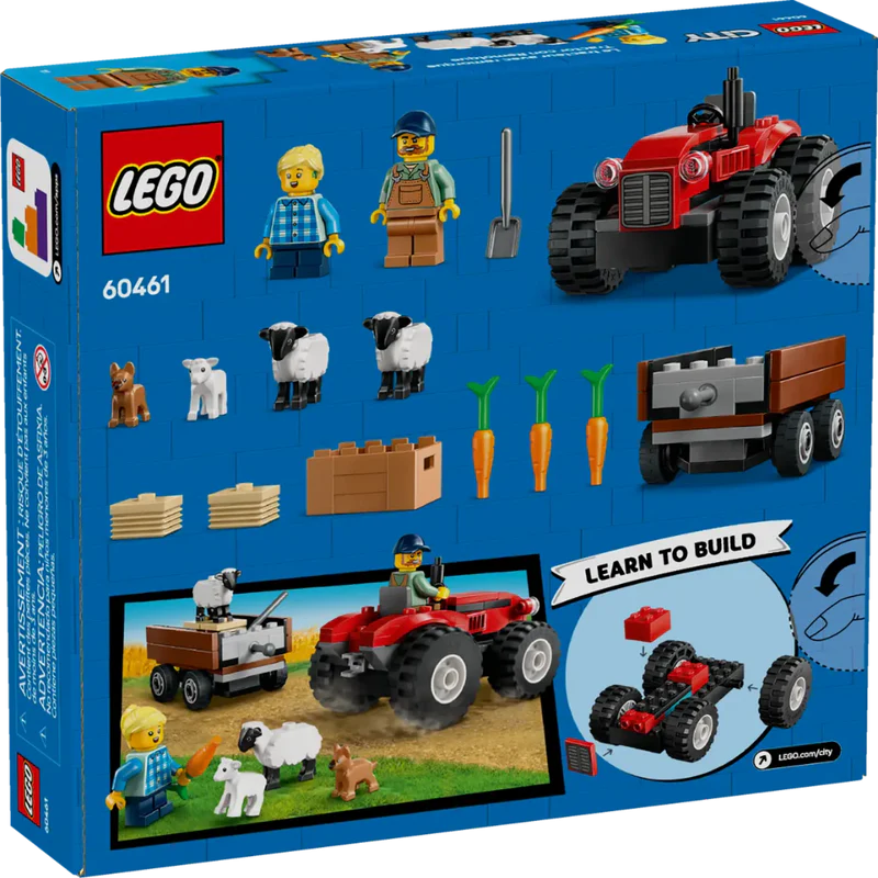 LEGO City Red Farm Tractor with Trailer  Sheep 60461
