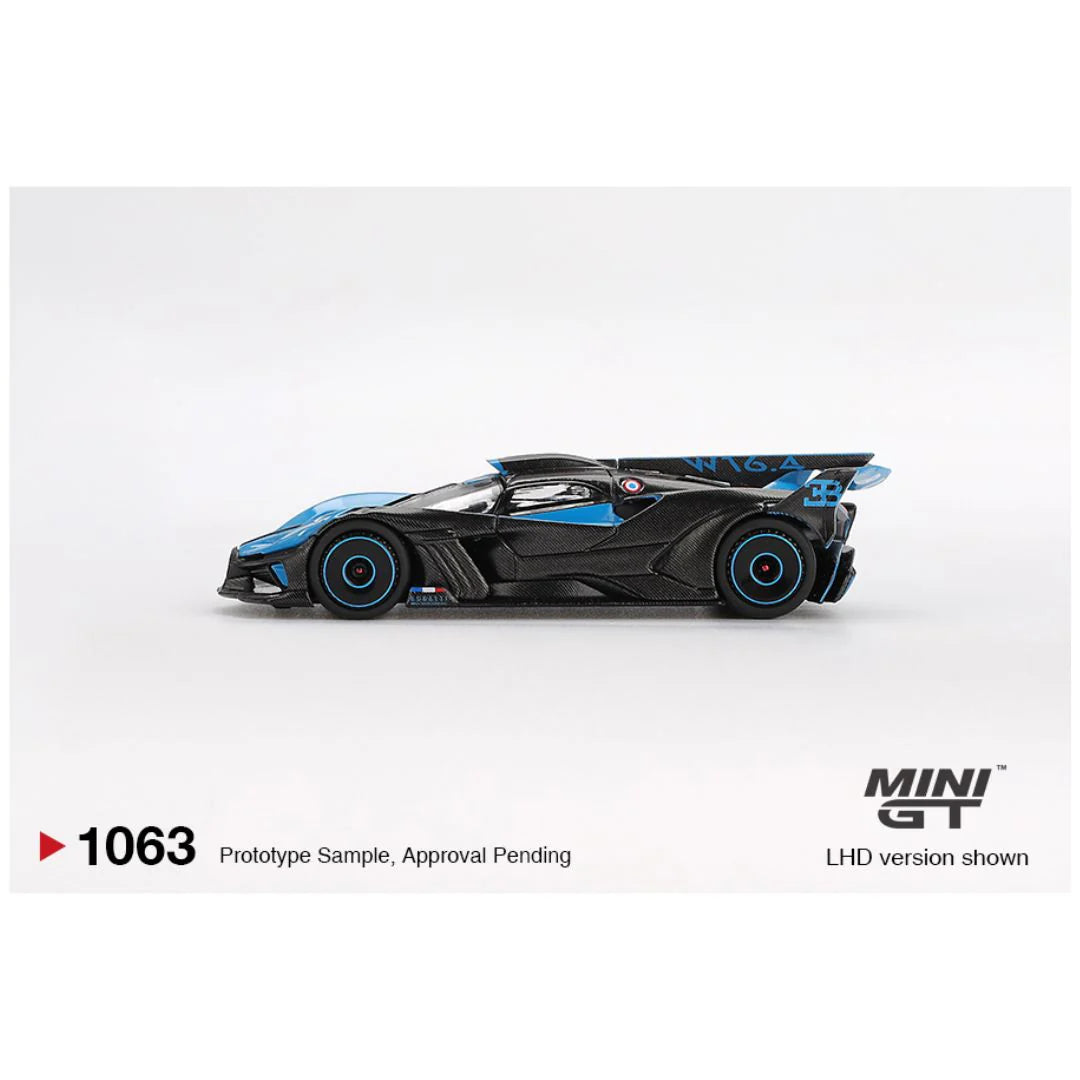 MINI GT 1063 – Bugatti Bolide Presentation Blue