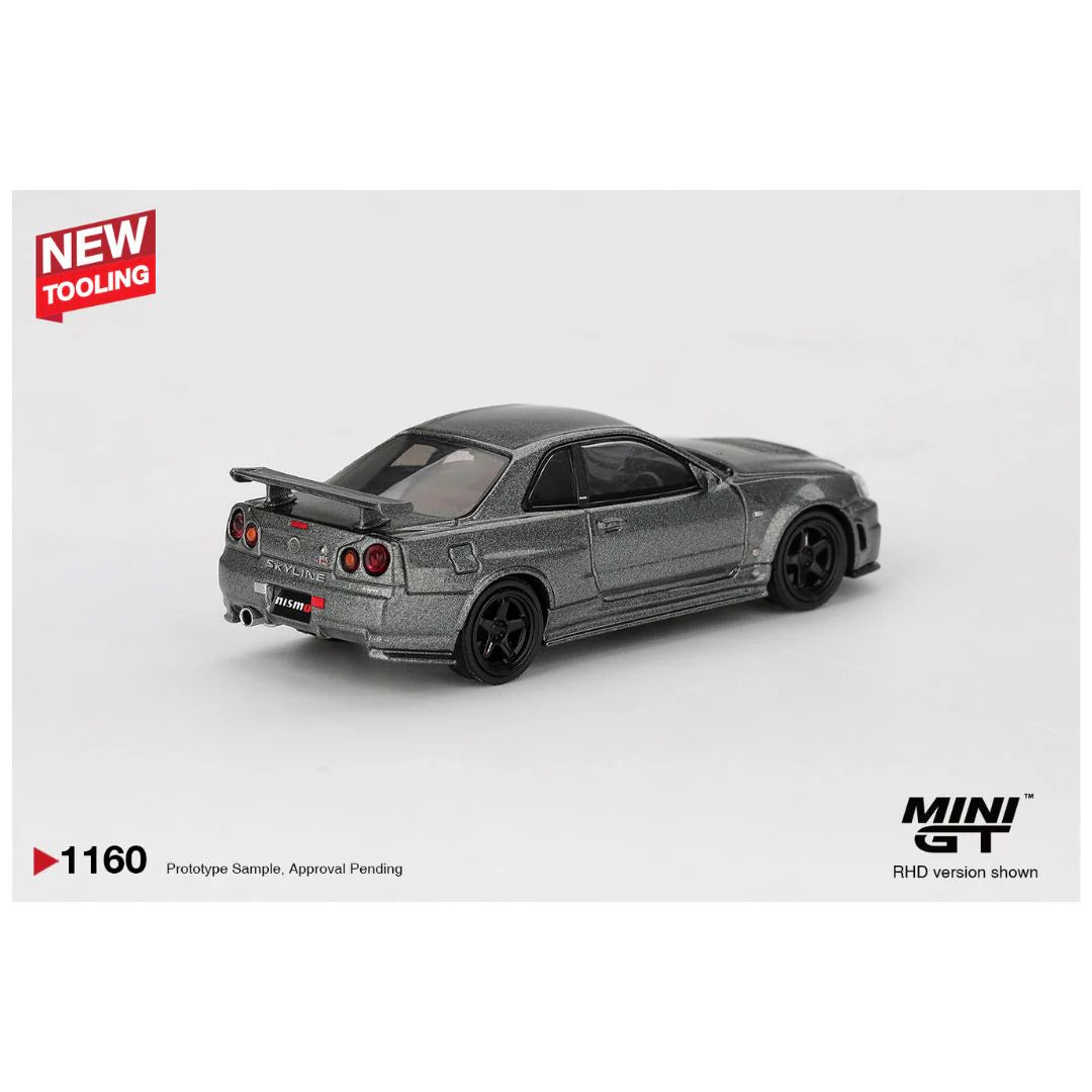 MINIGT 1160 Nissan Skyline GT-R Dark Metal Gray (NISMO BNR34 CRS Version)