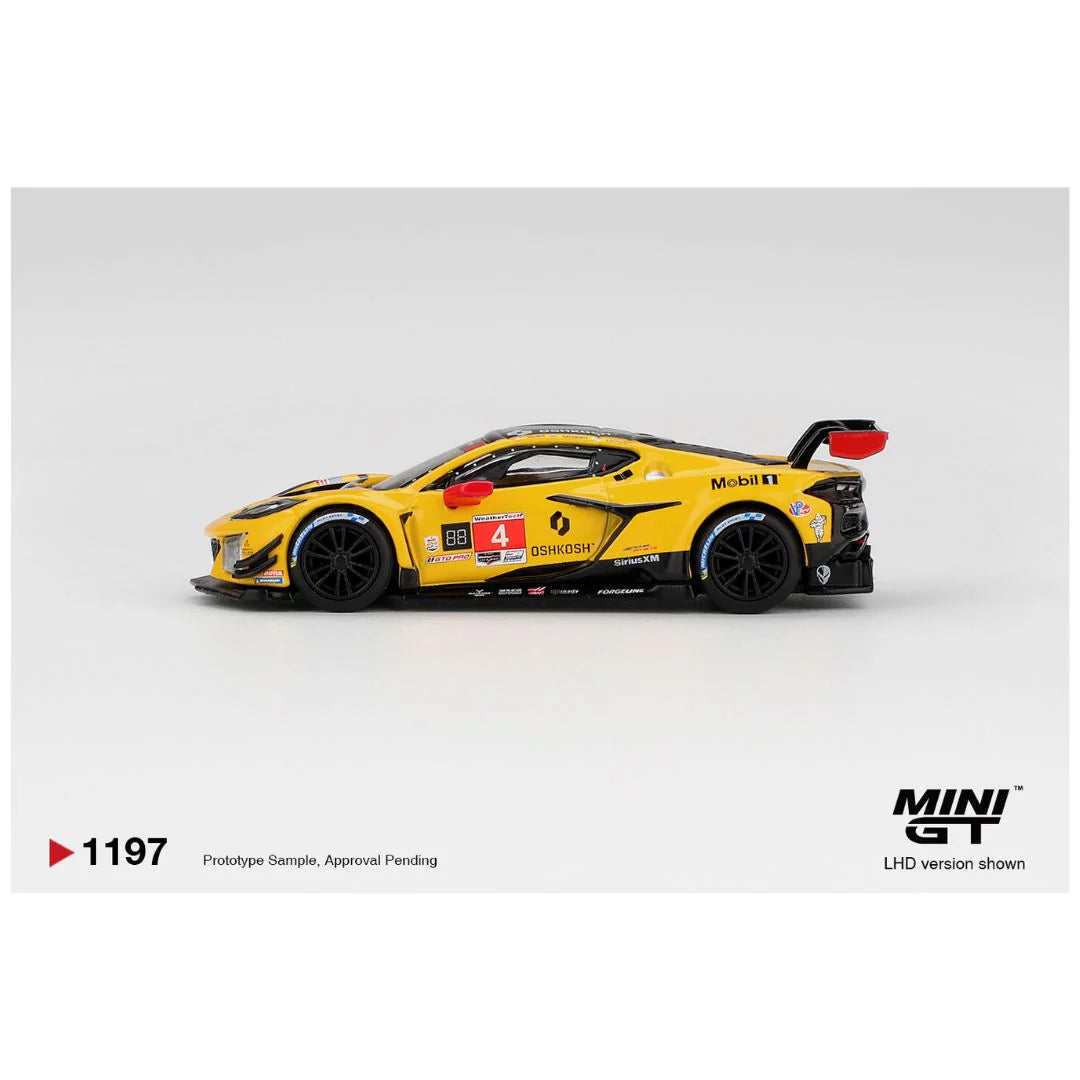 Mini GT 1197: Chevrolet Corvette Z06 GT3.R #4 Corvette Racing by Pratt Miller Motorsports 2025 IMSA Daytona 24 Hrs
