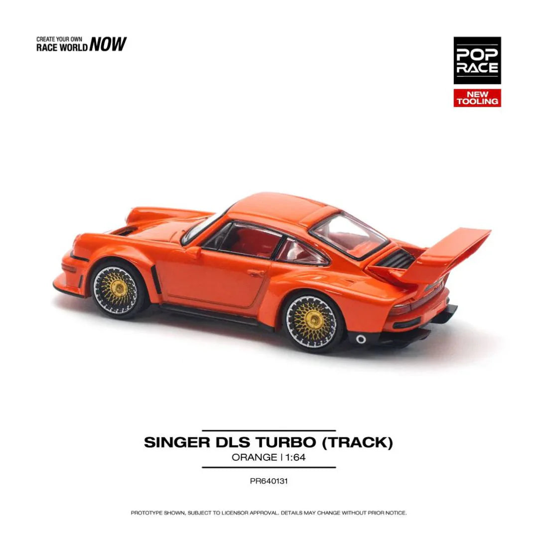 POPRACE PR64-131 SINGER DLS TURBO STUDY PORSCHE 911 Orange 1/64 NEW POP RACE