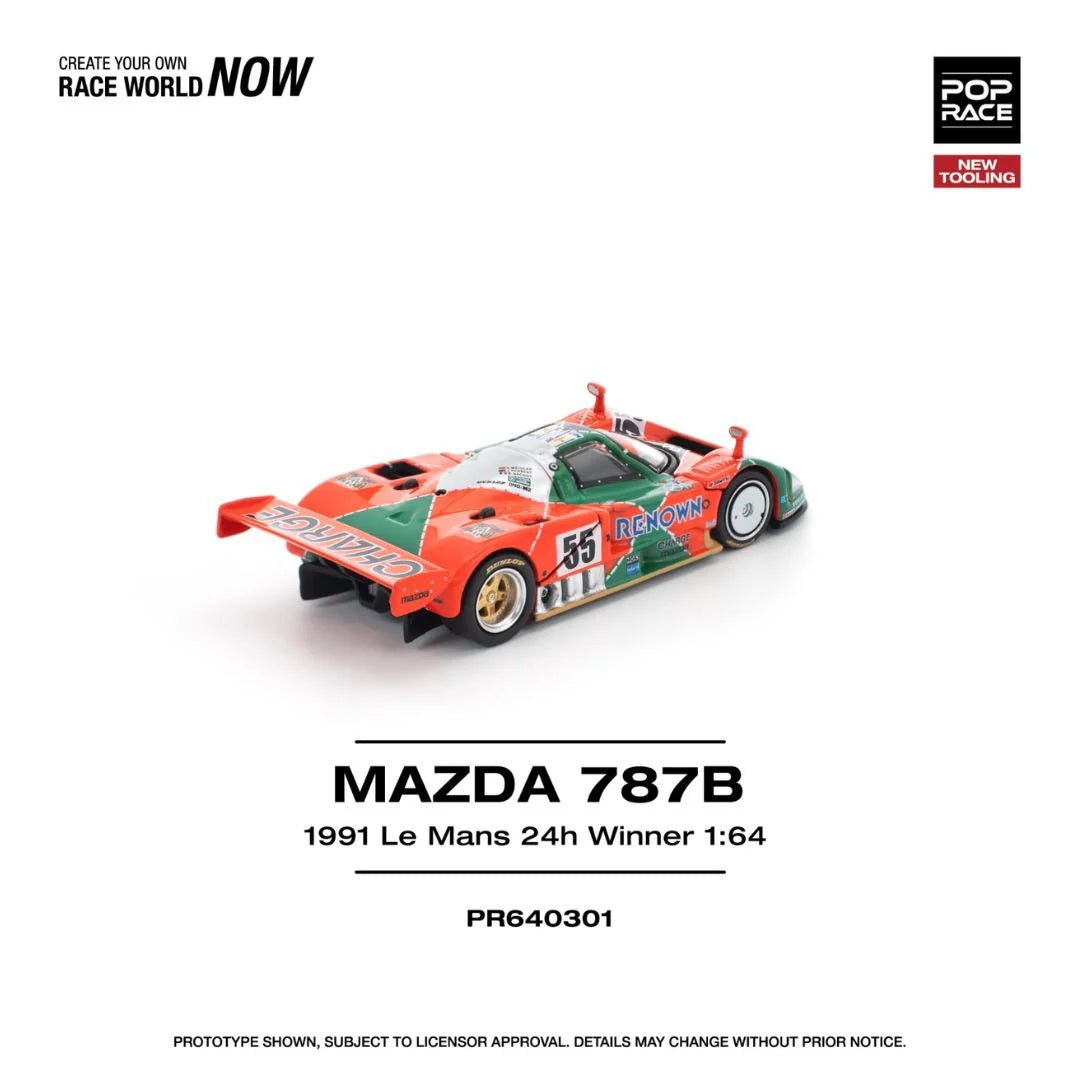 Pop Race 301: Mazda 787B 1991 Le-Mans 24H Winner (1:64 Scale)