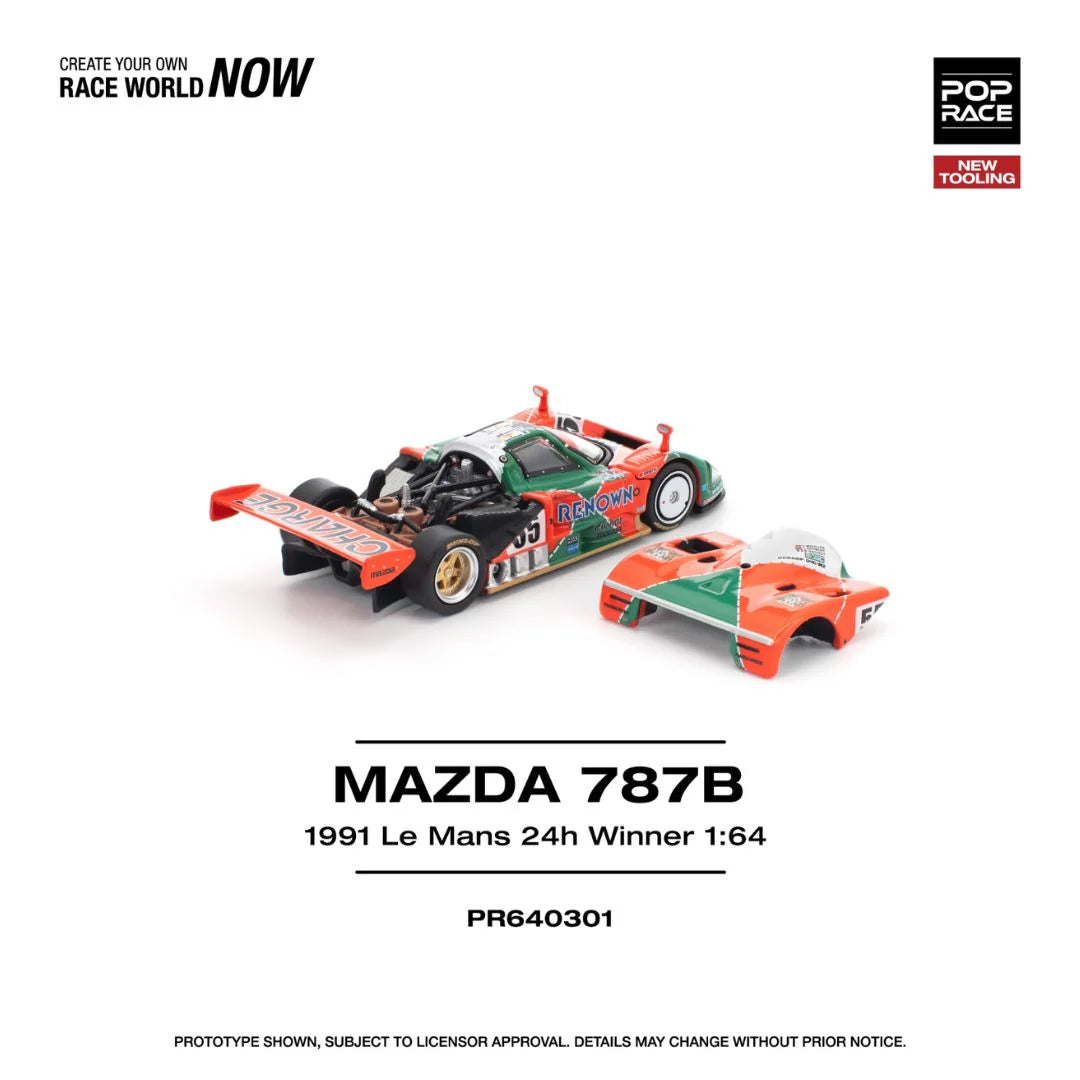 Pop Race 301: Mazda 787B 1991 Le-Mans 24H Winner (1:64 Scale)