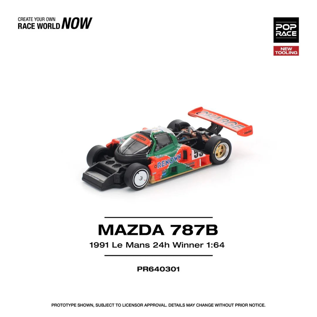 Pop Race 301: Mazda 787B 1991 Le-Mans 24H Winner (1:64 Scale)