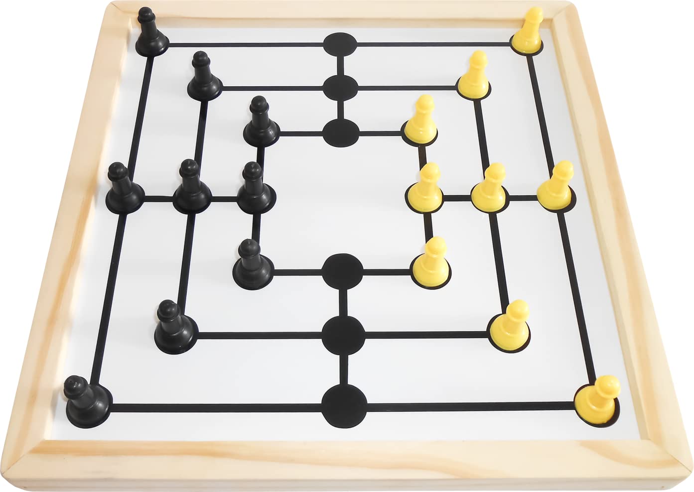 Heku 2 in 1 Magnetic Chess & 9 Men's Morris - Jumbo Size.