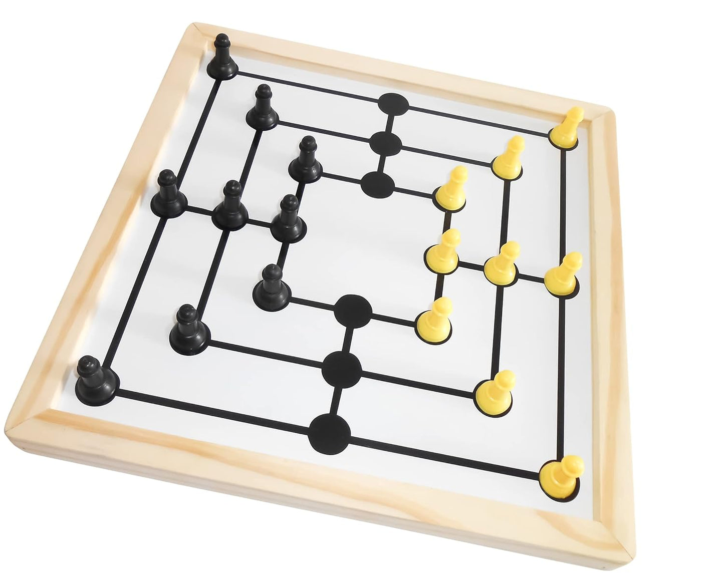 Heku 2 in 1 Magnetic Chess & 9 Men's Morris - Jumbo Size.