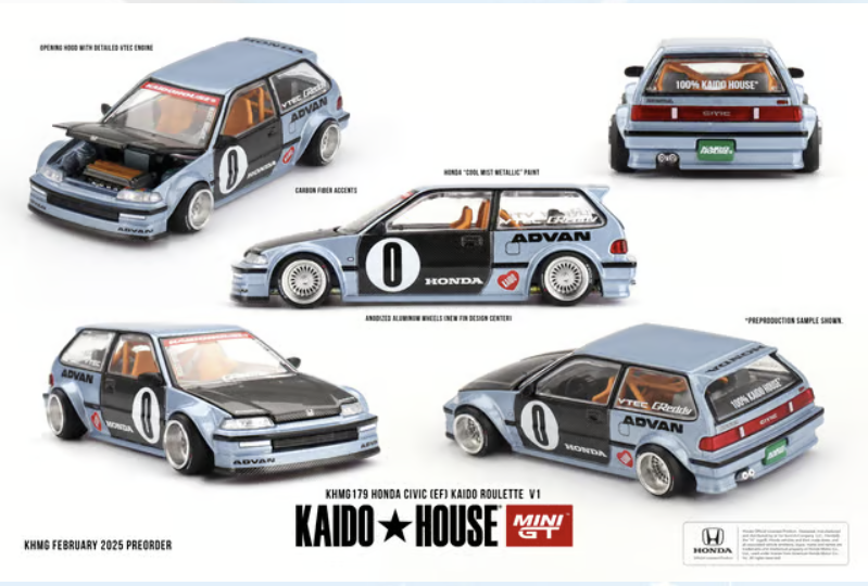 Kaido House Collab Factory Sealed Honda Civic (EF) Kaido Roulette V1 #179