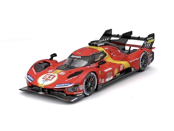 Burago 1:24th Ferrari Racing 499P LMH Winner Le Mans 2023#51 Red