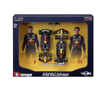 Burago 1/43 Scale 2024 Oracle Red Bull Formula F1 Racing Team RB20 Set of 2 Cars.
