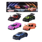 Majorette Light Racer Toy Car Set With Different Die Cast Metal Vehicles.