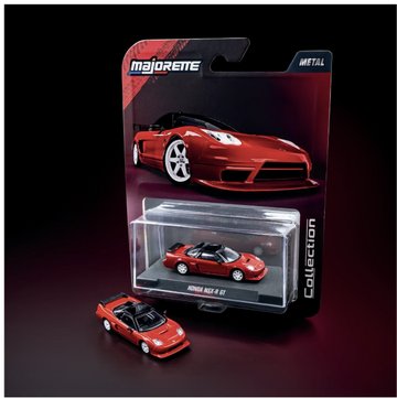 Majorette Collection 1995 Honda NSX-R GT, Red and Black Metal Car, 1:64 Scale.