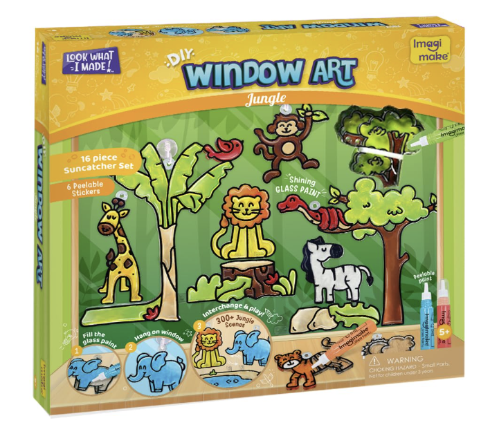 Imagimake Window Art Jungle|Glass Painting Kit.