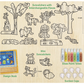 Imagimake Window Art Jungle|Glass Painting Kit.