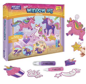 Imagimake Window Art Unicorn | Glass Painting Kit.