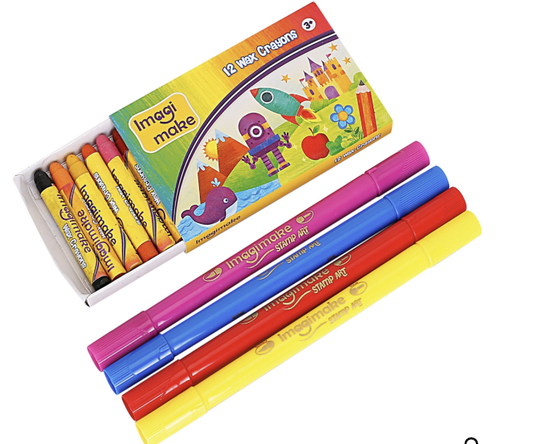 Imagimake Stamp Art Animal Kingdom for kids 3Y+, Multicolour