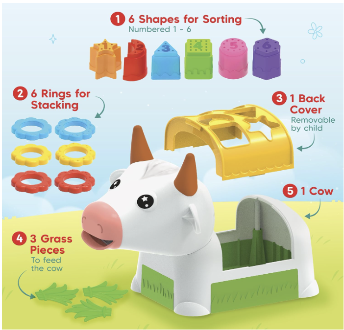 Imagimake Cow Shape Sorter |Leaps & Bounds Baby Toys for 12+ Months.