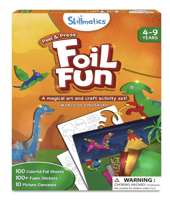 skillmatics peel and press Foil fun Dinosaur foil art kit, Kids foil sticker activity.
