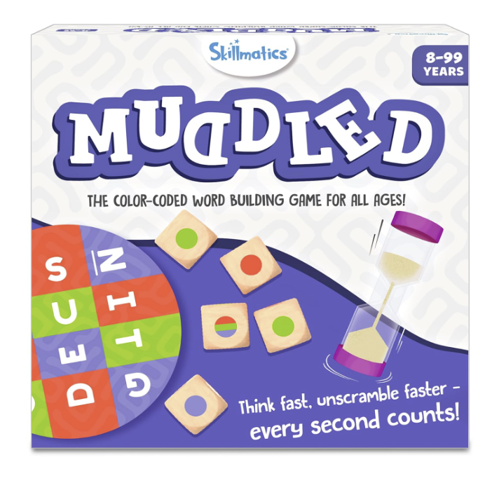 Skillmatics - Muddled, Fast-Paced Word Building Game for fun kids and families.