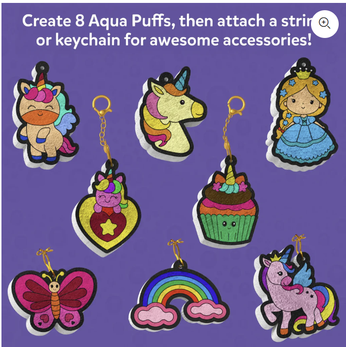 SKILLMATICS Aqua Puffs: Princesses & Unicorns | 3D Art Kit (ages 4-10)