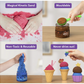 Skillmatics Sandeezy Pretend Play Ice Cream Parlour Set – Sand Playset with Moulds, Tools.