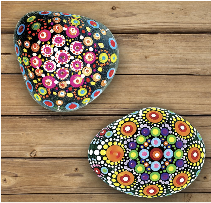TOYKRAFTT Dot Mandala Rock Painting Kit for Kids 8-12, White River Rocks.