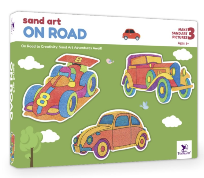 ToyKraft Sandart Pictures on Road (Multicolor)