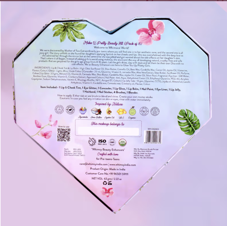 Whimsy Beauty Safe & Organic Make U Pretty Beauty Makeup Kit