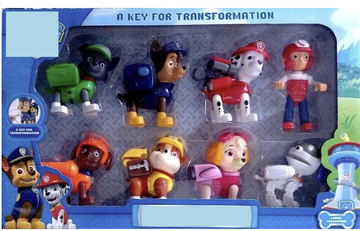 Plastic Paw Dogs One Key Transformation Set Of 8 Pc