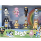 NEGOCIO Bluey and damily friends Figurines set bluey 8 pcs.