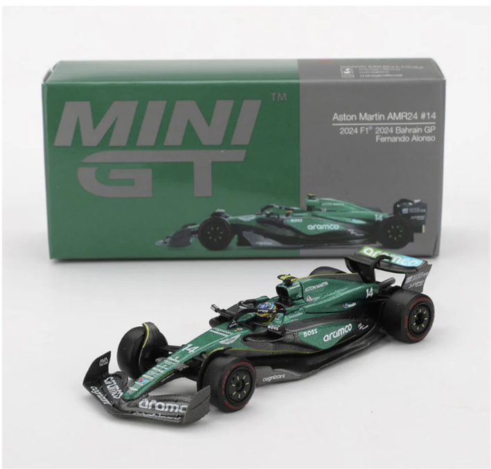 MiniGT 999 – Aston Martin AMR24 14 (Fernando Alonso) | 2024 F1 Bahrain GP