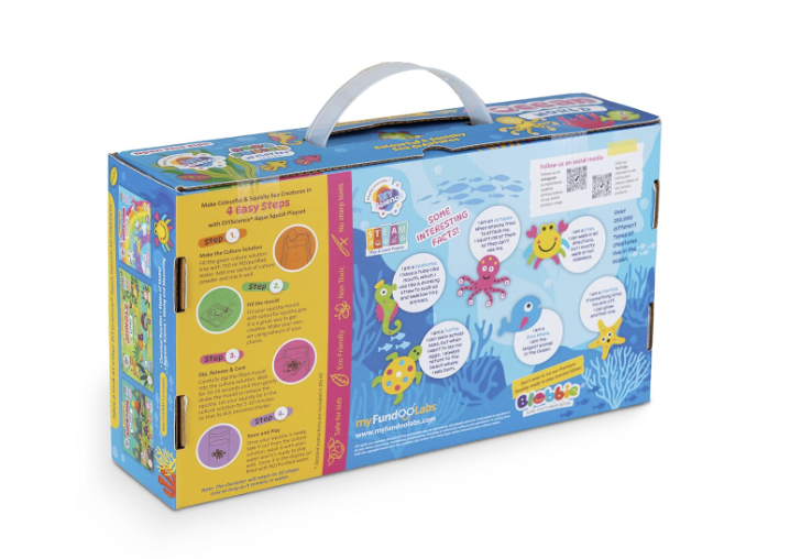DIYScience® Ocean World Aqua Squish Kit Make More Than 40 3D Colorful Soft and Squishy Sea Creatures Magic Water Elf Gel Toys for Girls.