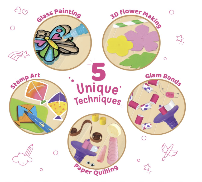 Imagimake Fabulous Craft Kit 5-in-1 Arts Crafts Set.