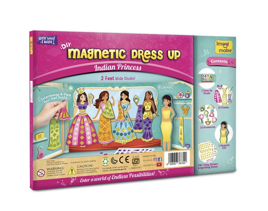 Imagimake DIY Magnetic Dress-Up Indian Princess.