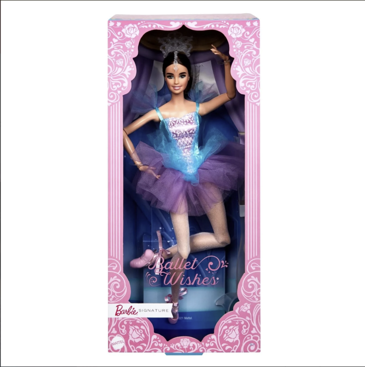 Brunette Ballet Wishes Doll with Blue and Purple Tutu.