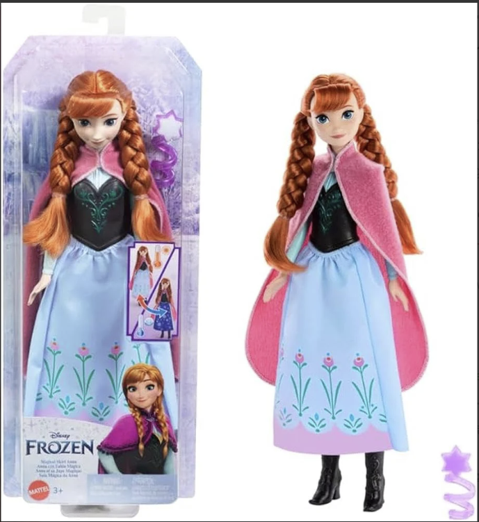 Disney Frozen Anna Magical Color-Change Skirt Fashion Doll.