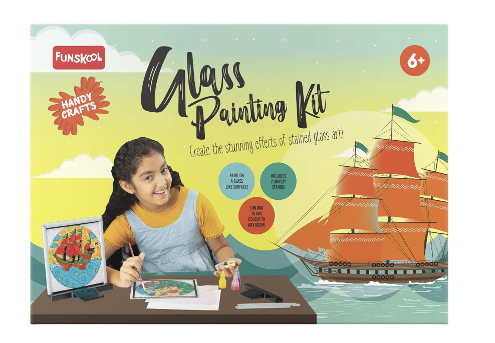 Handycrafts Funskool Glass Painting Kit.