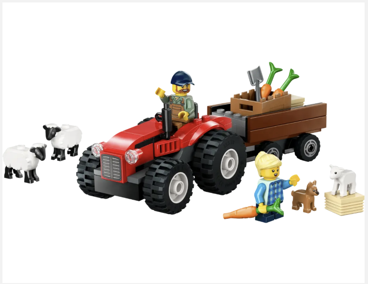 LEGO City Red Farm Tractor with Trailer  Sheep 60461