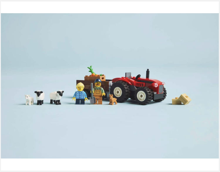 LEGO City Red Farm Tractor with Trailer  Sheep 60461