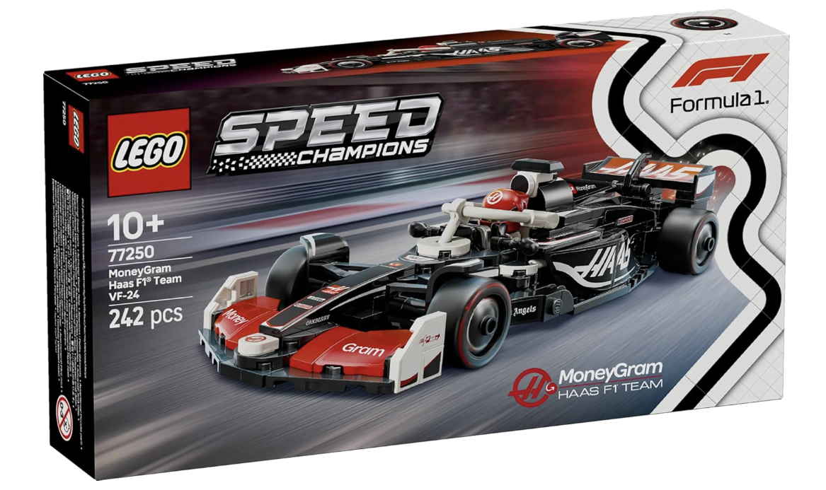 LEGO Speed Champions MoneyGram Haas F1 Team VF‑24 Race Car. 77250