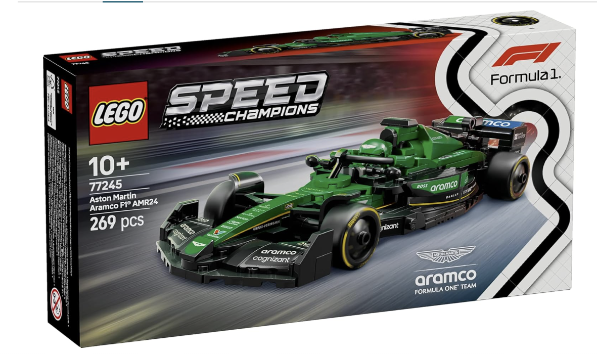 LEGO Speed Champions Aston Martin Aramco F1 AMR24 Race Car. 77245