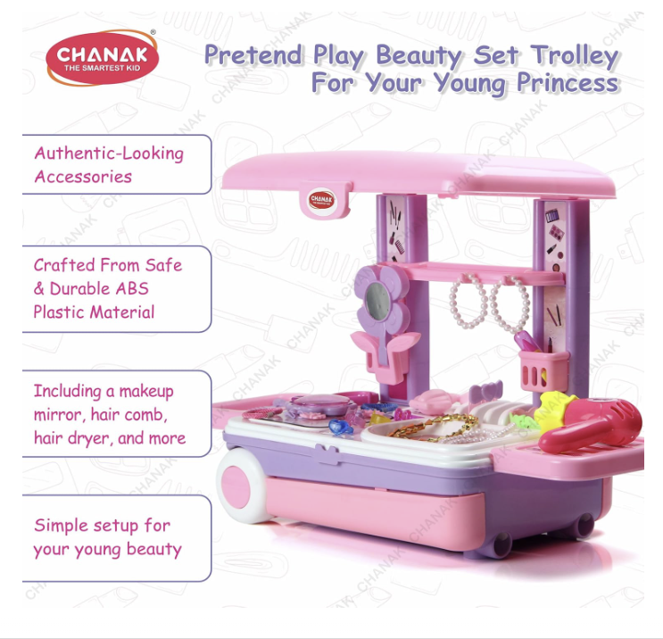 Chanak Beauty Set Suitcase on Wheels (Trolley)