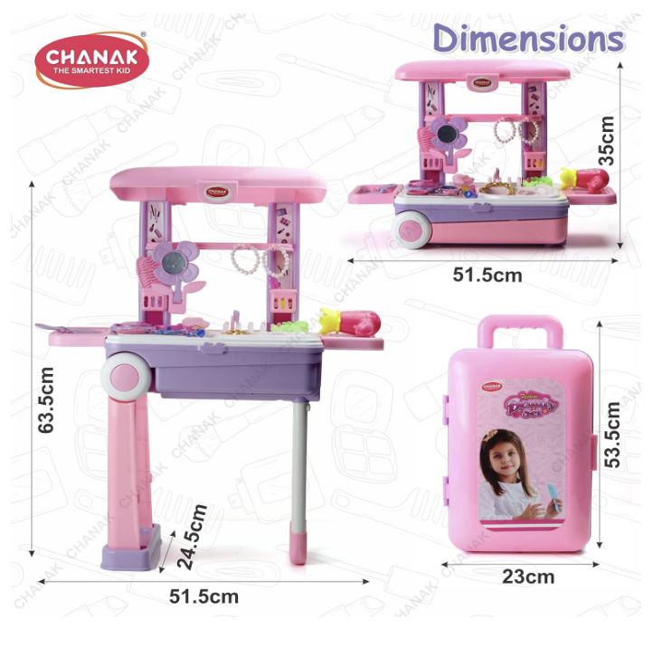 Chanak Beauty Set Suitcase on Wheels (Trolley)