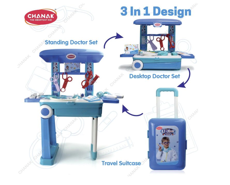 Chanak Premium Doctor Set Trolley (Blue)
