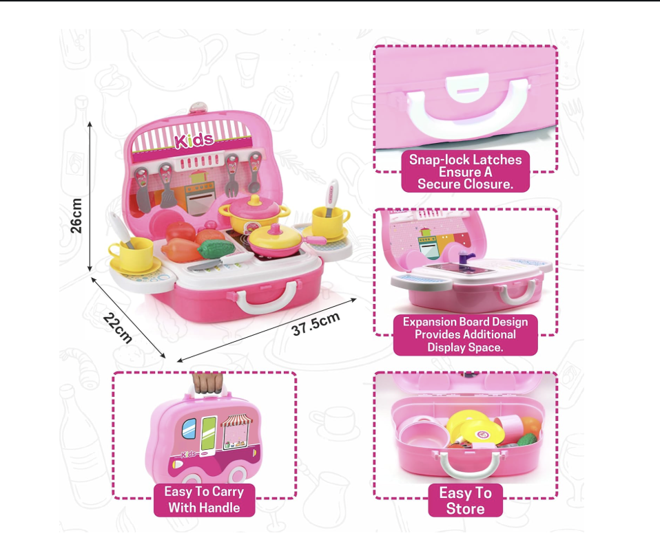 Chanak Kitchen Set Suitcase on Wheels