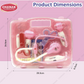 Chanak Premium Doctor Briefcase (Transparent Pink)