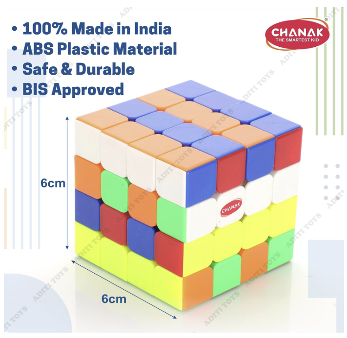 Chanak 4×4 High-Speed Stickerless Cube