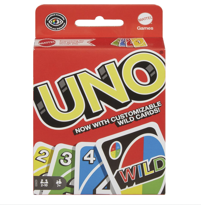 Mattel Uno Playing Card Game for 7 Yrs and Above for Adult,Set of 112 Cards, Multicolor.
