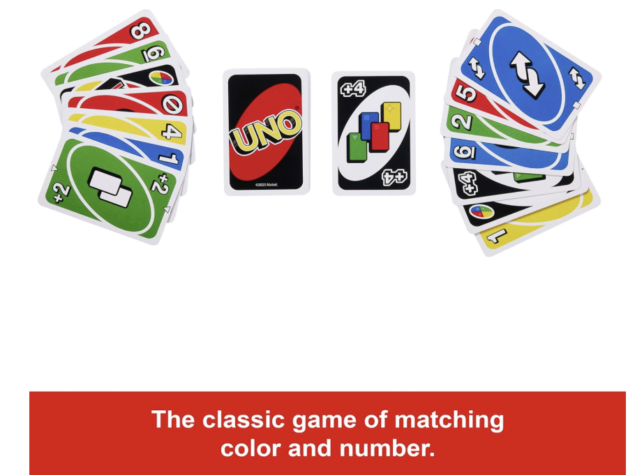 Mattel Uno Playing Card Game for 7 Yrs and Above for Adult,Set of 112 Cards, Multicolor.